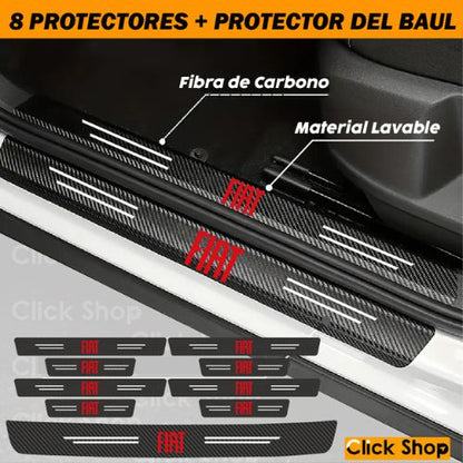 8 PROTECTORES FIBRA CARBONO + PROTECTOR BAUL - 40% DCTO..