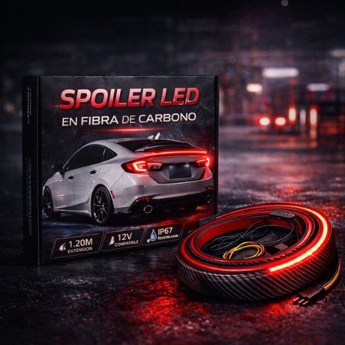 SPOILER LED EN FIBRA DE CARBONO