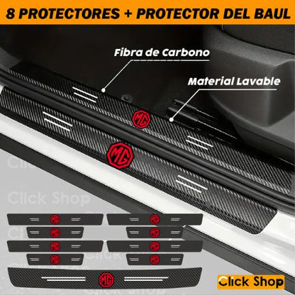 8 PROTECTORES FIBRA CARBONO + PROTECTOR BAUL - 40% DCTO..