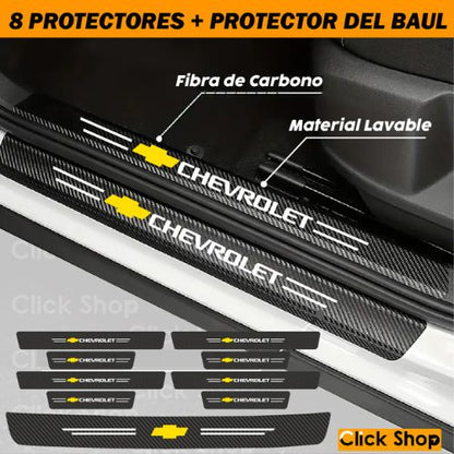 8 PROTECTORES FIBRA CARBONO + PROTECTOR BAUL - 40% DCTO..