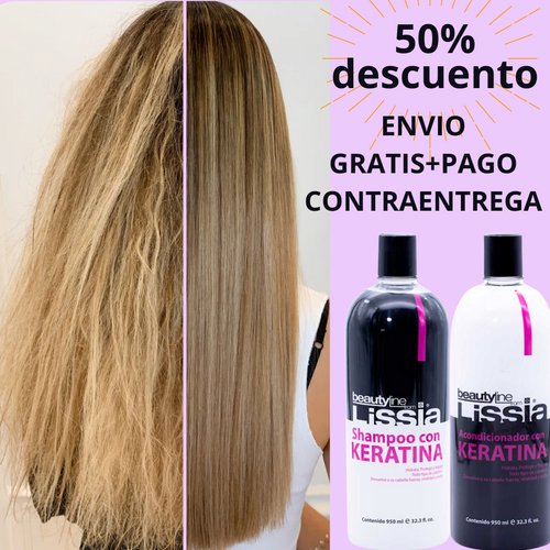 Shampoo y acondicionador con keratina