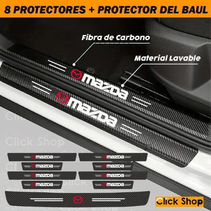 8 PROTECTORES FIBRA CARBONO + PROTECTOR BAUL - 40% DCTO..