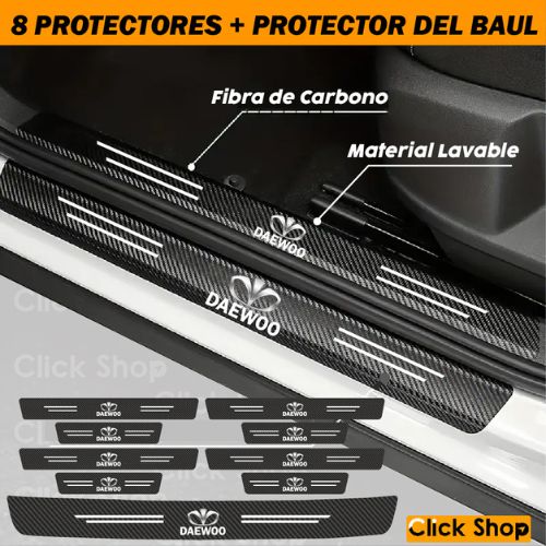 8 PROTECTORES FIBRA CARBONO + PROTECTOR BAUL - 40% DCTO..