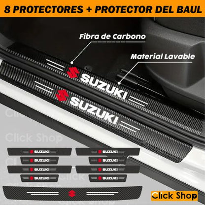 8 PROTECTORES FIBRA CARBONO + PROTECTOR BAUL - 40% DCTO..