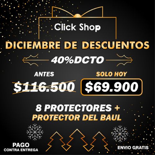 8 PROTECTORES FIBRA CARBONO + PROTECTOR BAUL - 40% DCTO