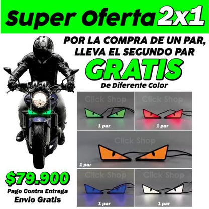 ojos led moto y carro