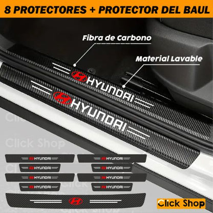 8 PROTECTORES FIBRA CARBONO + PROTECTOR BAUL - 40% DCTO..