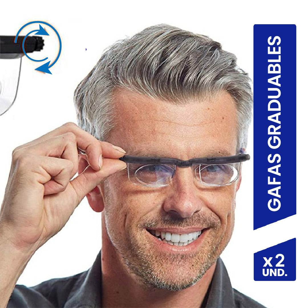 Gafas de Lente Graduable x2 Unidades