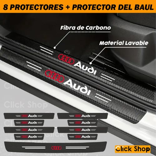 8 PROTECTORES FIBRA CARBONO + PROTECTOR BAUL - 40% DCTO..