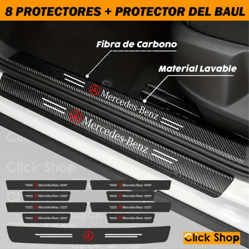 8 PROTECTORES FIBRA CARBONO + PROTECTOR BAUL - 40% DCTO..