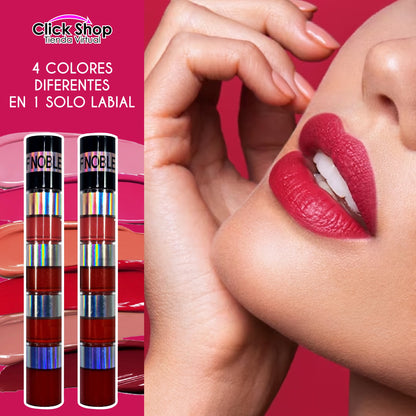 LABIAL LÍQUIDO MATE  4 EN 1.  2x1