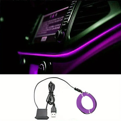 Cinta Led Flexible para Interior de Carro - 5 Metros