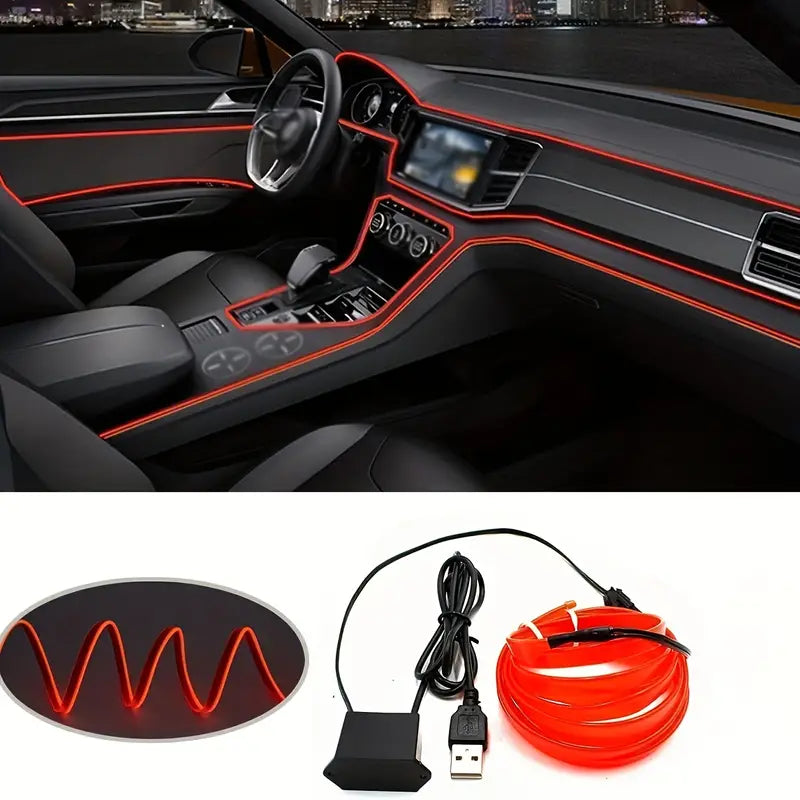 Cinta Led Flexible para Interior de Carro - 5 Metros