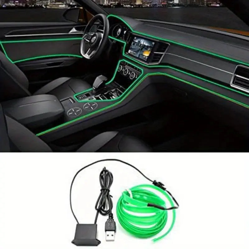 Cinta Led Flexible para Interior de Carro - 5 Metros