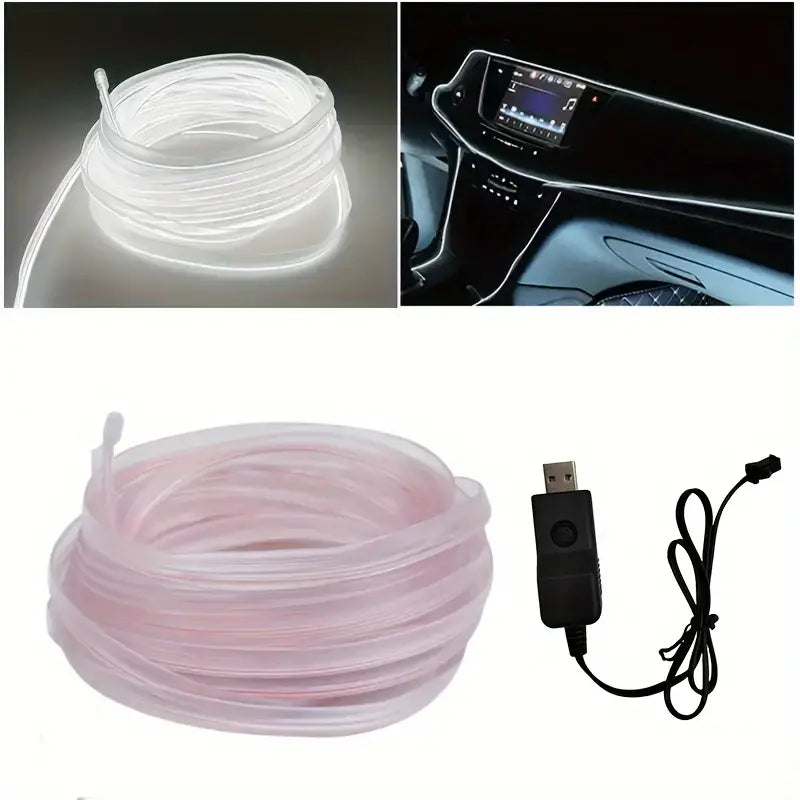 Cinta Led Flexible para Interior de Carro - 5 Metros